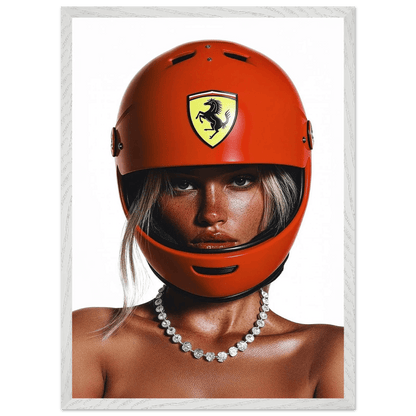 Tableau Photographie Élégant Casque Ferrari - La Maison Du Tableau