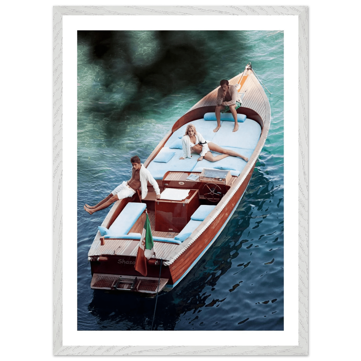 Tableau Photographie Lac de Come Bateau - La Maison Du Tableau