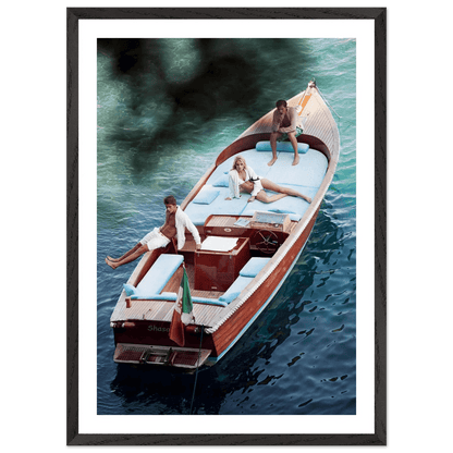 Tableau Photographie Lac de Come Bateau - La Maison Du Tableau