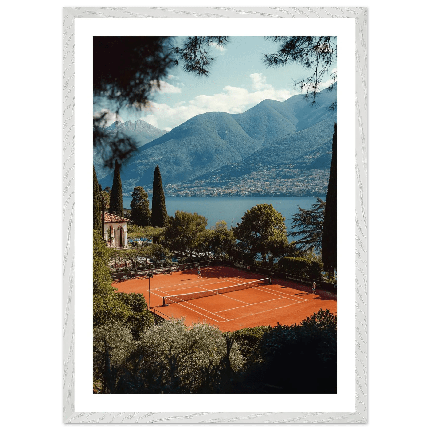 Tableau Photographie Lac de Côme Tennis - La Maison Du Tableau