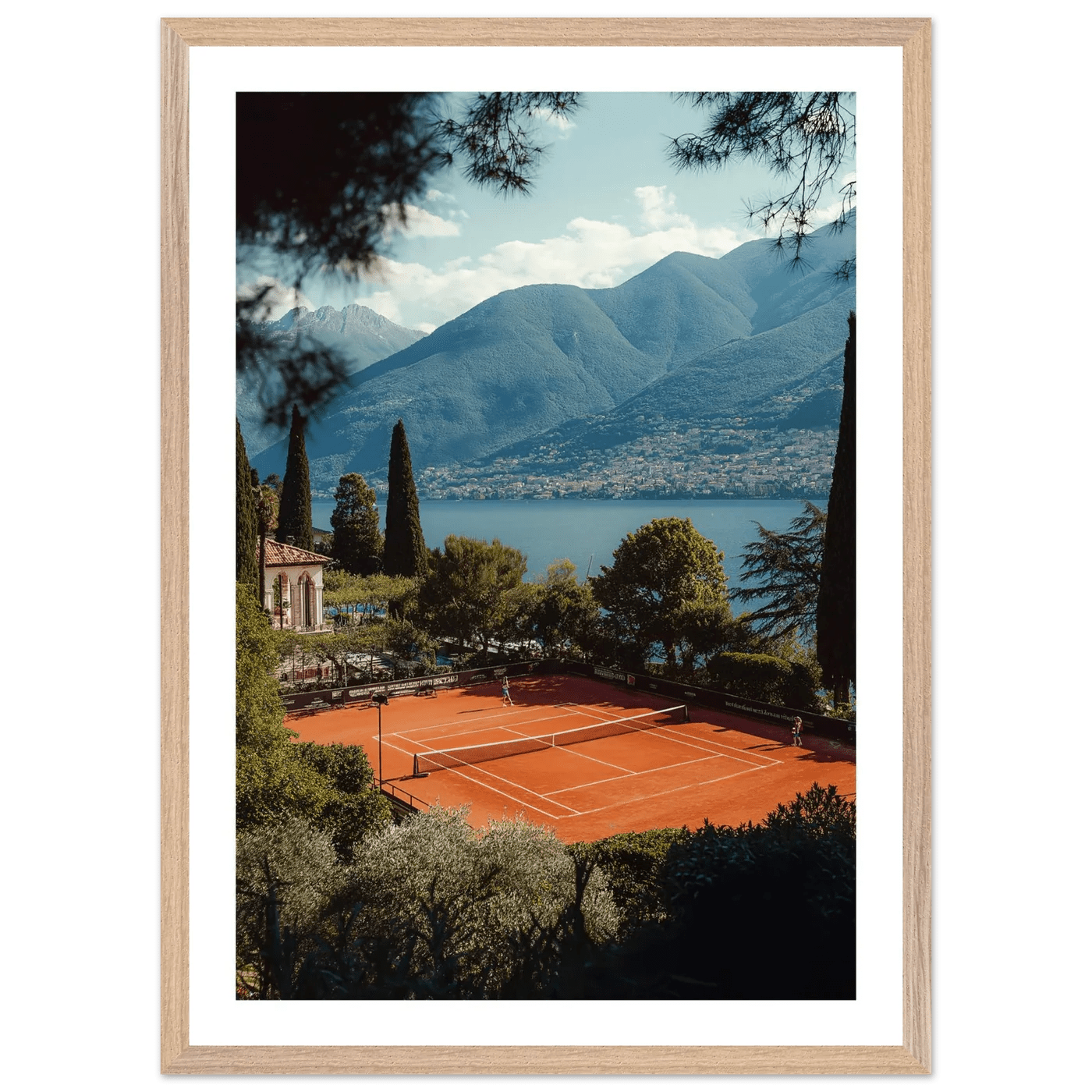 Tableau Photographie Lac de Côme Tennis - La Maison Du Tableau