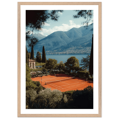 Tableau Photographie Lac de Côme Tennis - La Maison Du Tableau