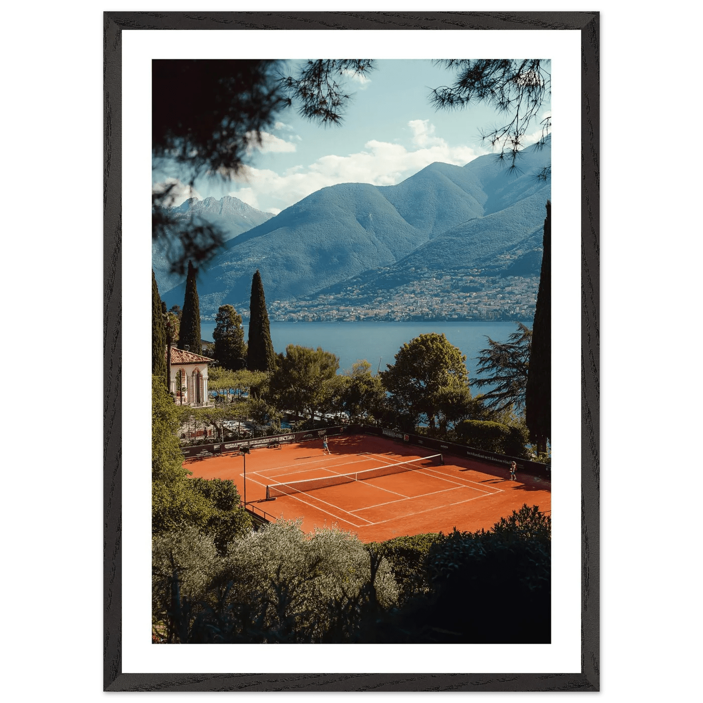 Tableau Photographie Lac de Côme Tennis - La Maison Du Tableau