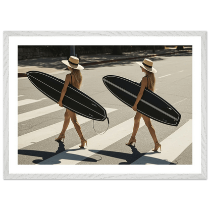 Tableau Photographie Surfeuses en Talons - La Maison Du Tableau