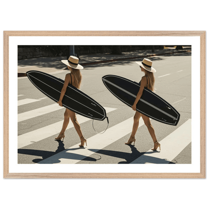 Tableau Photographie Surfeuses en Talons - La Maison Du Tableau