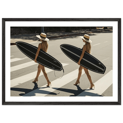 Tableau Photographie Surfeuses en Talons - La Maison Du Tableau