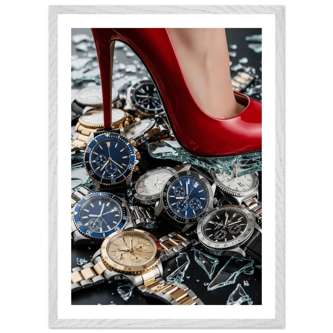 Tableau Photographie Talons Rouges Montres de Luxe - La Maison Du Tableau