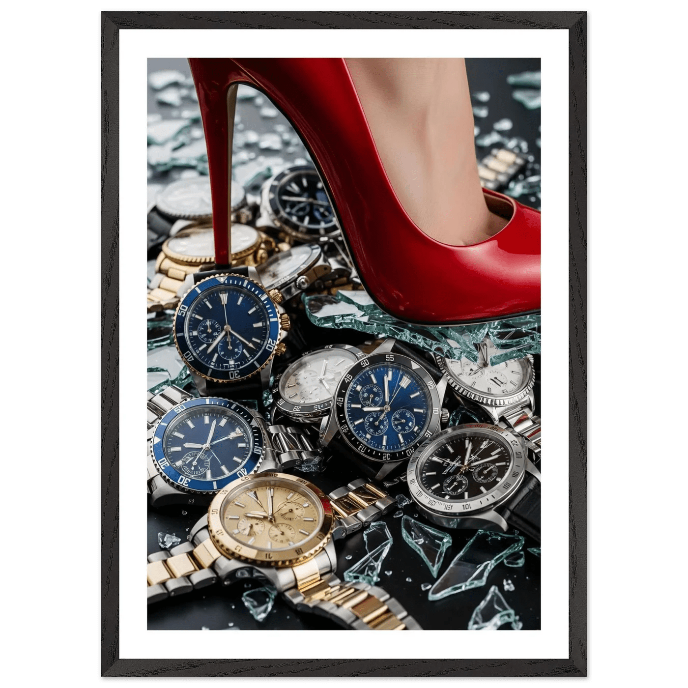 Tableau Photographie Talons Rouges Montres de Luxe - La Maison Du Tableau