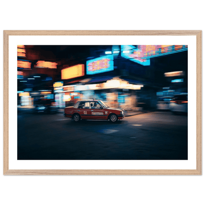 Tableau Photographie Taxi Rouge Hong Kong - La Maison Du Tableau