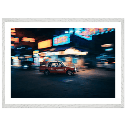 Tableau Photographie Taxi Rouge Hong Kong - La Maison Du Tableau