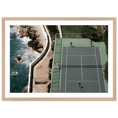 Tableau Photographie Tennis en Bord de Mer - La Maison Du Tableau