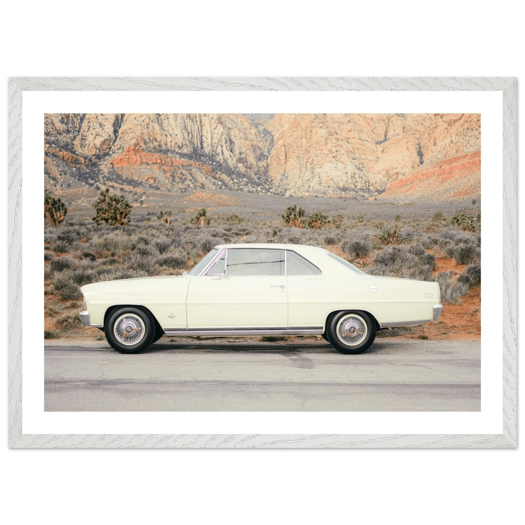 Tableau Photographie Voiture Américaine Vintage Désert - La Maison Du Tableau