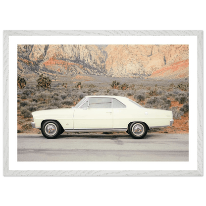 Tableau Photographie Voiture Américaine Vintage Désert - La Maison Du Tableau