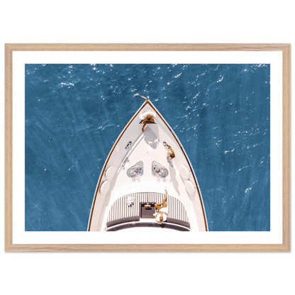 Tableau Photographie Yacht Mer Azur - La Maison Du Tableau