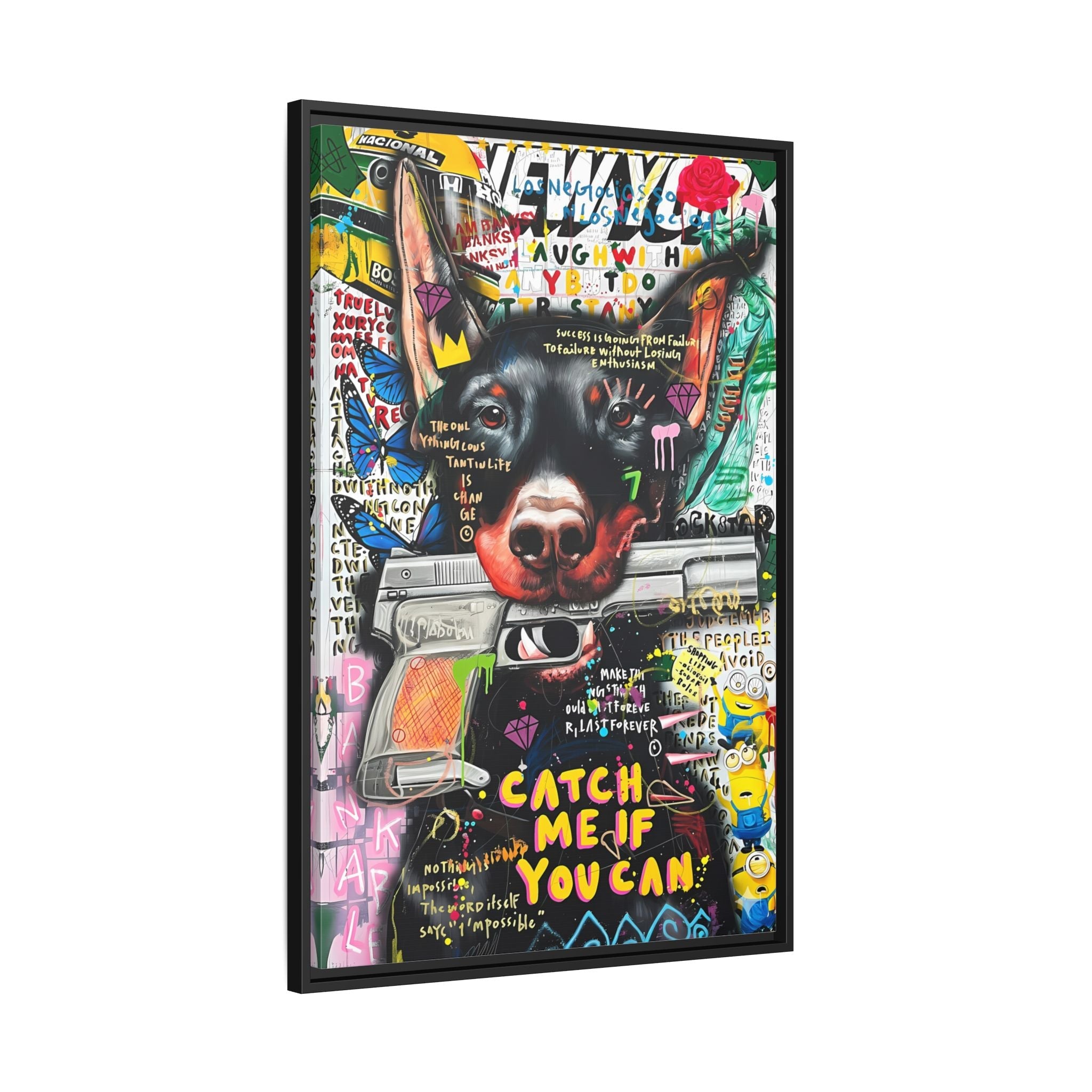 Tableau Street Art Doberman - La Maison Du Tableau