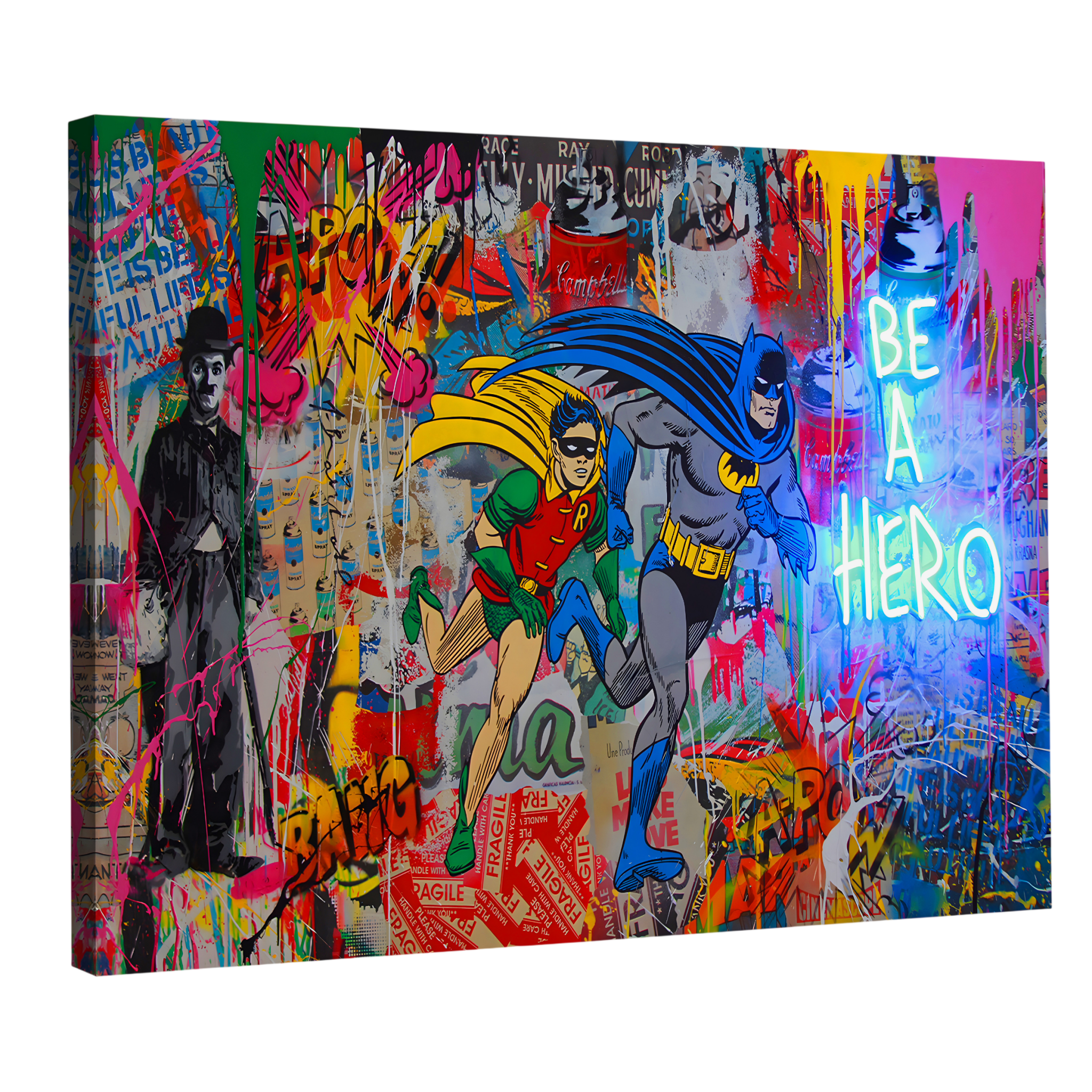 Tableau Street Art Superhéros Comic - La Maison Du Tableau