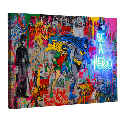 Tableau Street Art Superhéros Comic - La Maison Du Tableau