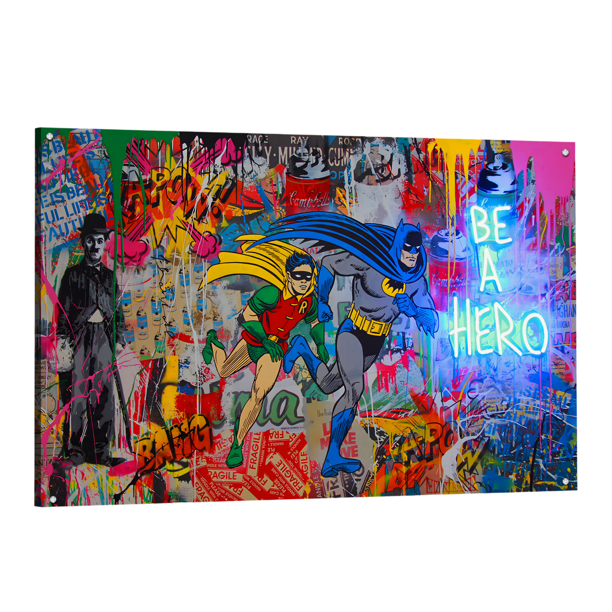 Tableau Street Art Superhéros Comic - La Maison Du Tableau