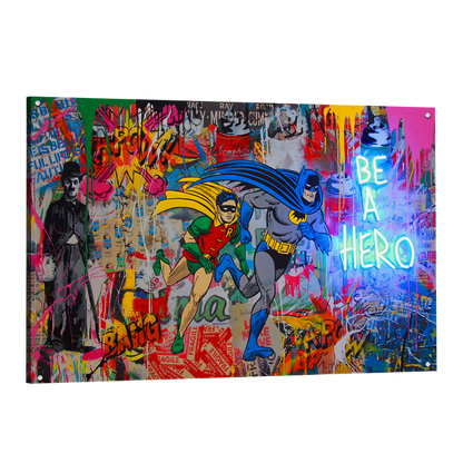 Tableau Street Art Superhéros Comic - La Maison Du Tableau
