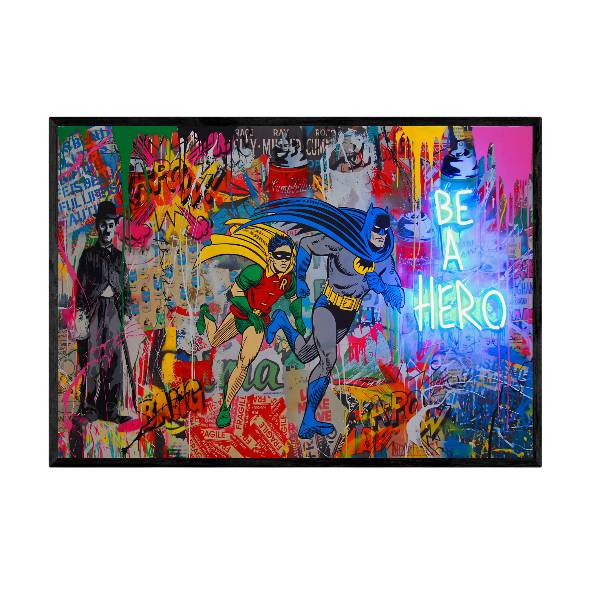 Tableau Street Art Superhéros Comic - La Maison Du Tableau