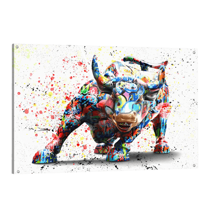 Tableau Taureau Pop Art - La Maison Du Tableau