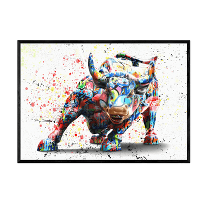 Tableau Taureau Pop Art - La Maison Du Tableau
