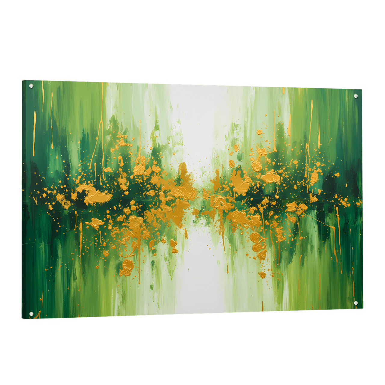 Tableau Vert Abstrait - La Maison Du Tableau