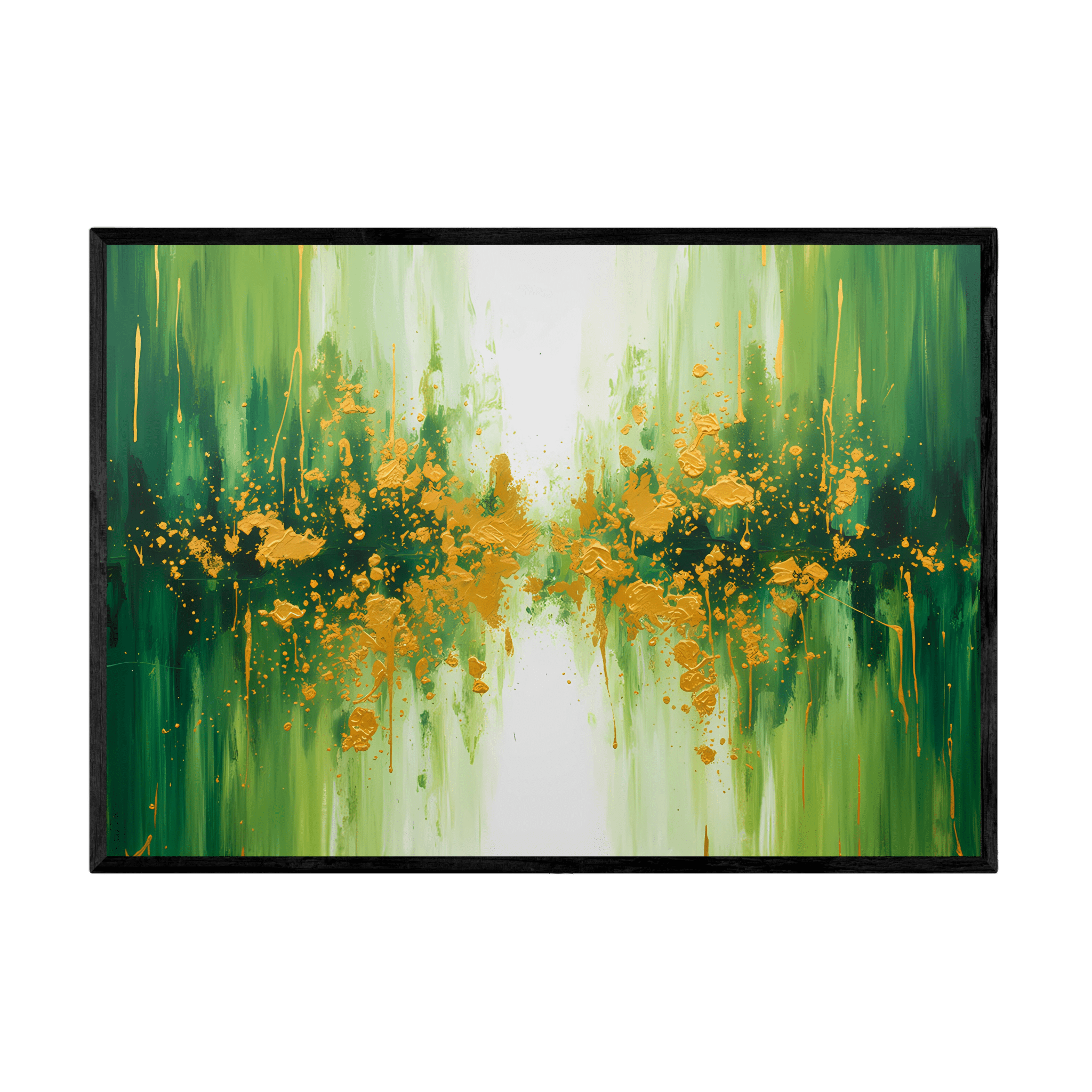 Tableau Vert Abstrait - La Maison Du Tableau