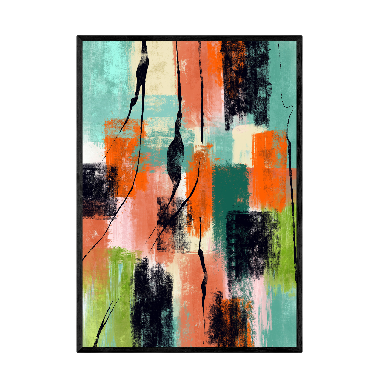 Tableau Peinture Abstrait Coloré